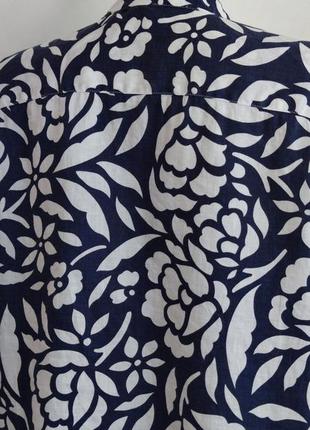 Лляна блуза marks& spencer з квітковим принтом9 фото