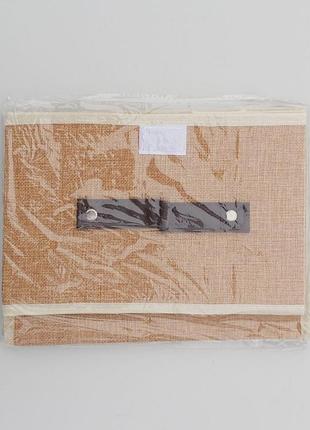 Коробка органайзер для хранения размер 26 20 17 см горчичного цвета