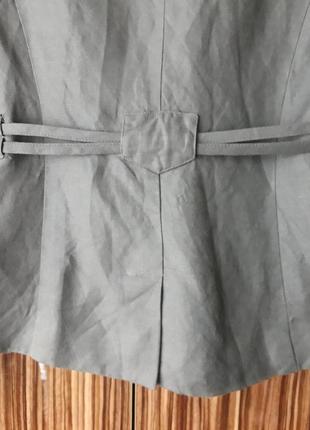 Очень классный новый летний натуральный льняной пиджак жакет vero moda серый графит5 фото