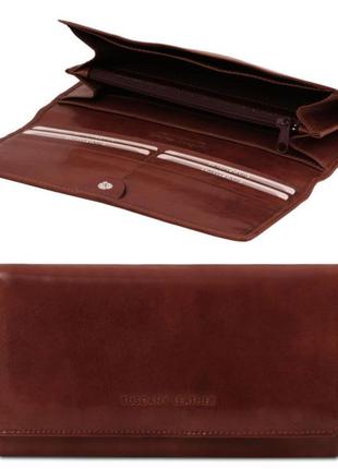 Эксклюзивный кожаный бумажник кошелек женский tuscany leather tl1407873 фото