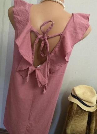 Легкий сарафан сукня волан відкрита спина