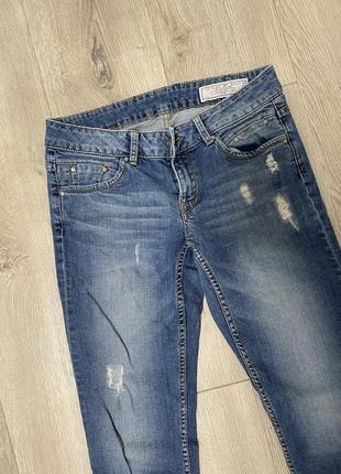 Трендовые синие джинсы штаны3 фото