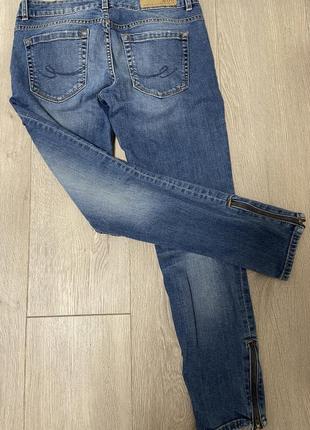 Трендовые синие джинсы штаны6 фото