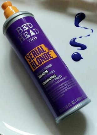 Фіолетовий шампунь для блондинок tigi bed head serial blonde purple toning shampoo