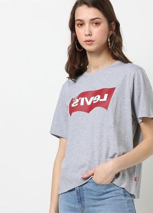 Меланжева футболка levi's