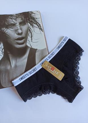 Трусики с кружевом, цвета в ассортименте