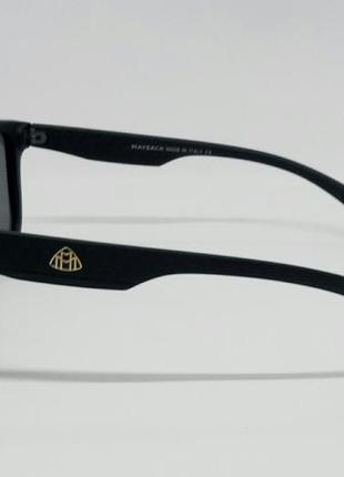 Maybach стильні чоловічі сонцезахисні окуляри синьо-фіолетові дзеркальні поляризированные в чорному мате3 фото