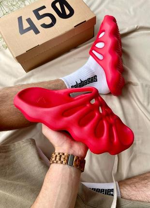 Тапочки adidas yeezy 450 slide ‘red’