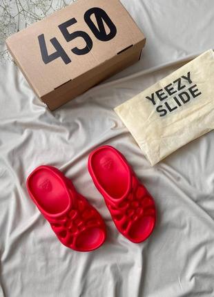 Тапочки adidas yeezy 450 slide ‘red’7 фото