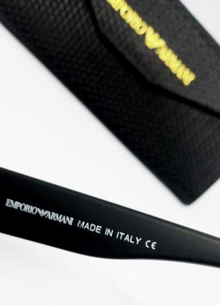 Окуляри в стилі emporio armani стильні чоловічі сонцезахисні окуляри чорний мат поляризированые6 фото