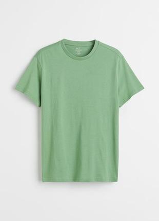 Футболка h&m 0685816138 essentials №7 regular fit m l xl xxl зелений
