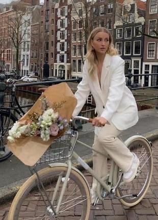 Білий оверсайз піджак h&m