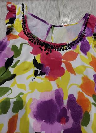 Летнее цветочное платье индия 16 размер3 фото