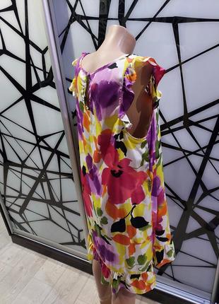 Летнее цветочное платье индия 16 размер4 фото