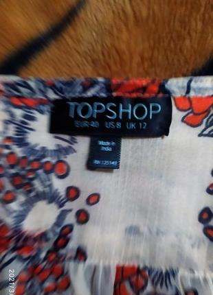 Шифоновая,легкая воздушная блуза от topshop 12 размер2 фото