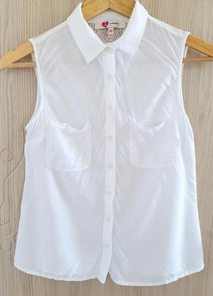 Блуза рубашка майка мереживо koton 36 xs s