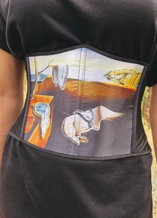Корсет з картиною на шнурівці
