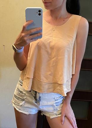 Майка блуза персикова zara xs-s