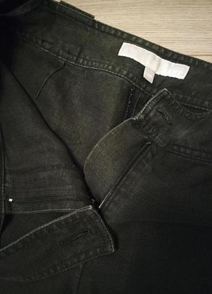 Льняные черные брюки летние штаны4 фото