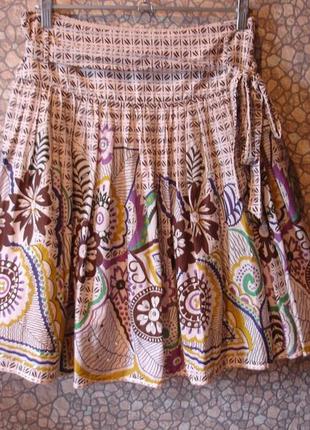 Оригинальная юбка с высоким поясом "papaya"   10-12 р