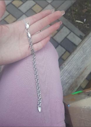 Срібний браслет ланцюжок серебряный браслет 925 пробы