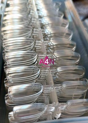 Гелевые типсы 24шт. - форма овал прозрачные (накладные ногти) жидкие типсы - гелеві типси