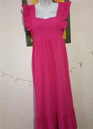 Плаття малинового кольору primark, льон