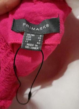 Платье  длинное  малиновое primark, лен 8