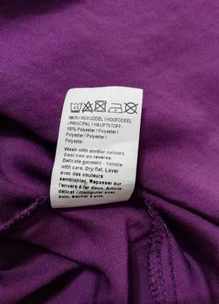 Гарна фіолетова шовкова блуза  вільного крою4 фото