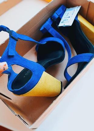 Патріотичні туфлі, туфлі кольору перемоги! синьо жовті босоніжки