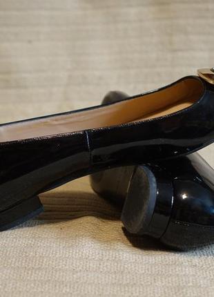 Изящные лакированные черные кожаные балетки jones bootmaker англия 39 р.