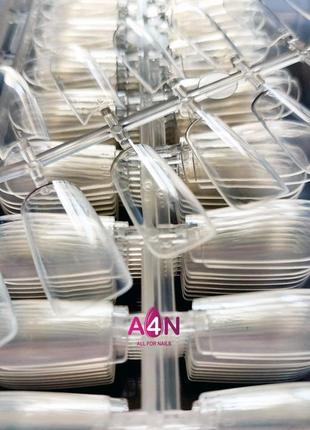 Гелевые типсы 24шт. - форма квадрат прозрачные (накладные ногти) жидкие типсы