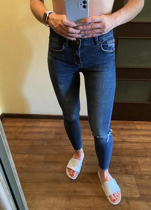 Джинси skinny драні zara xs