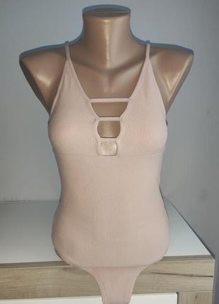 Брендовий боді, комбідрес в рубчик