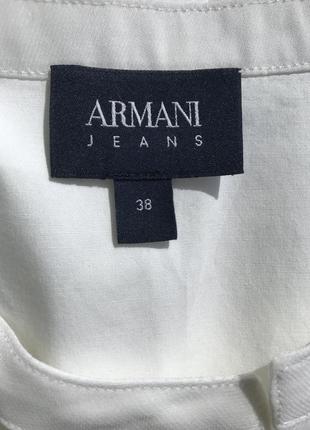 Armani белая хлопковая блузка6 фото