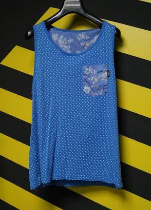 Майка в горошек с кармашком