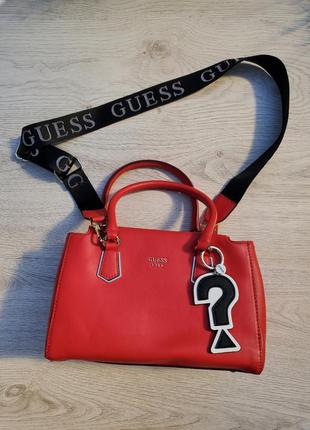 Сумка guess червона кросбоді гесс сумочка1 фото