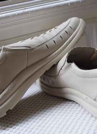 Кожаные летние туфли слипоны мокасины германия sana vital р. 46 30,5 см6 фото