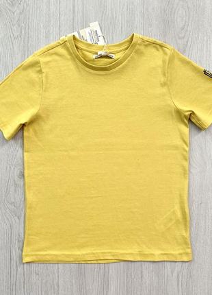 Жовта підліткова бавовняна футболка для хлопчика piazza italia італія