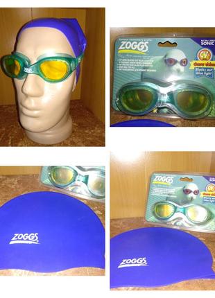 Шапочка и очки для плавания zoggs1 фото