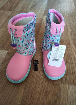 Зимние сапоги крокс crocs crocband lodgepoint graphic winter boot