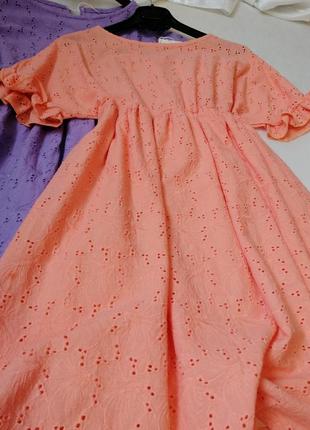 Сукня з натуральної тканини бавовна прошва влоан довжня сукня 84 см стегна без обмежень , пог 47 см4 фото