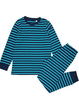 Трикотажная хлопковая пижама в полоску на мальчика р. 122, c&a