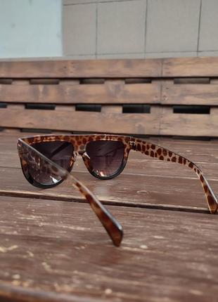 Солнцезащитные очки cat 3 леопардовый тигровый принт большие очки массивные экзотика4 фото