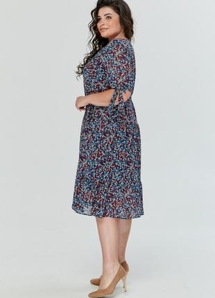 Платье шифоновое цветочный принт3 фото