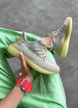 Adidas yeezy boost 350 grey / lime женские кроссовки алидас ези1 фото