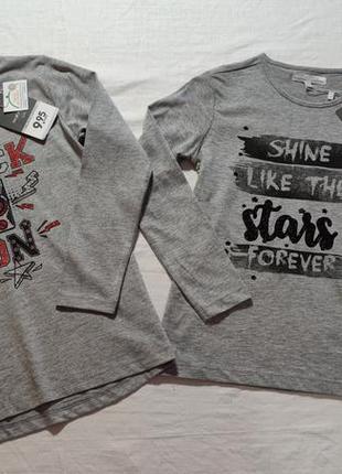 Набір 2 шт дитячих лонгслів для дівчинки piazza italia, на 5-6 років