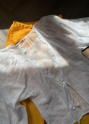 Жіноча блуза сорочка з воланами широкими рукавами zara4 фото