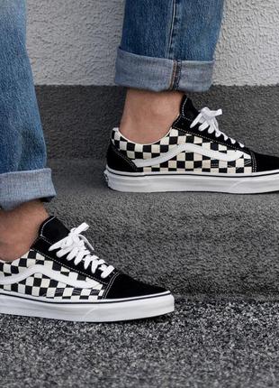 Кеди vans old skool primary check vn0a38g1pos (vx34)  black увага!