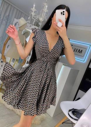 Платье сарафан на запах шёлк италия / сукня шовк6 фото